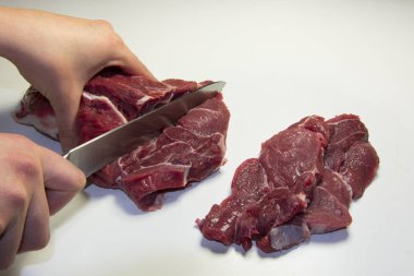 Kadın kesme ham equino et