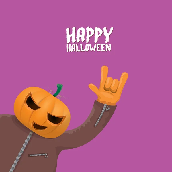 Rock n roll Joyeux Halloween vecteur carte de vœux — Image vectorielle