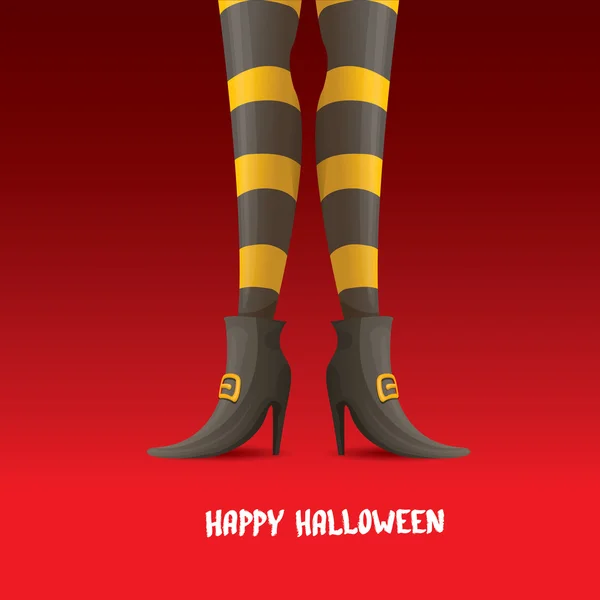 Vector witch legs halloween background — Stock vektor