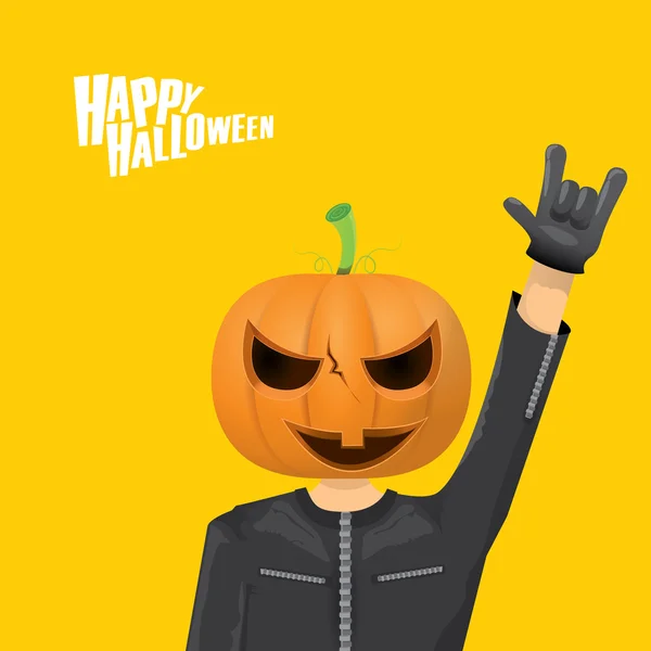 Rock n Roll glückliche Halloween-Vektor-Grußkarte — Stockvektor