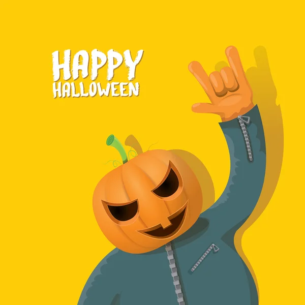 Rock n Roll glückliche Halloween-Vektor-Grußkarte — Stockvektor