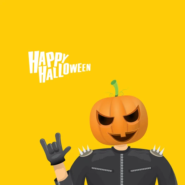 Rock n roll Feliz tarjeta de felicitación vector halloween — Vector de stock