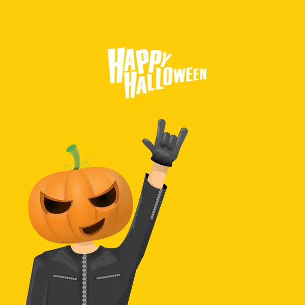 Rock n roll Joyeux Halloween vecteur carte de vœux — Image vectorielle
