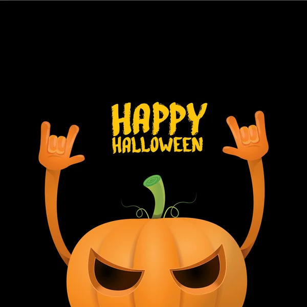 Citrouille rock n roll style carte de vœux halloween — Image vectorielle