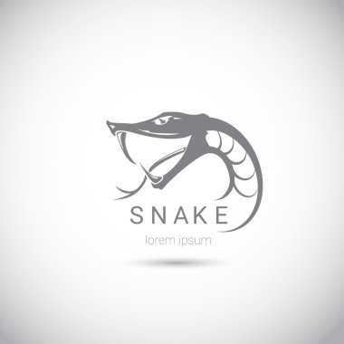 vektör yılan basit siyah logo tasarım öğesi.