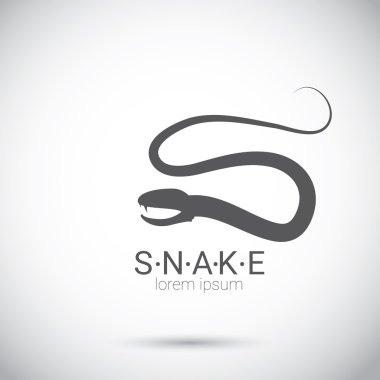 vektör yılan basit siyah logo tasarım öğesi.