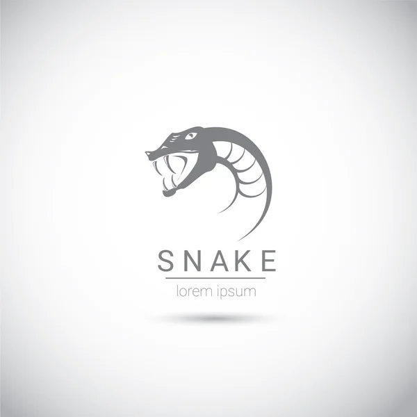 Vector snake simple black logo design element. — Stock Vector