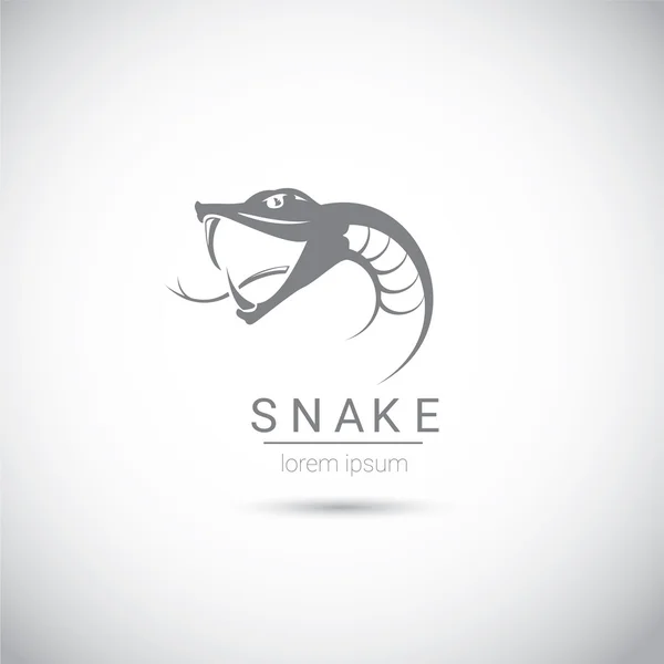 ベクトル蛇黒のシンプルなロゴのデザイン要素. — ストックベクタ