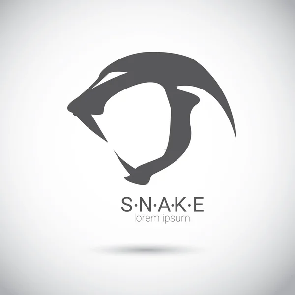 Prvek návrhu jednoduché černé logo vektorové hada. — Stockový vektor
