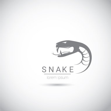 vektör yılan basit siyah logo tasarım öğesi.