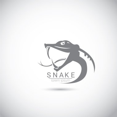 vektör yılan basit siyah logo tasarım öğesi.