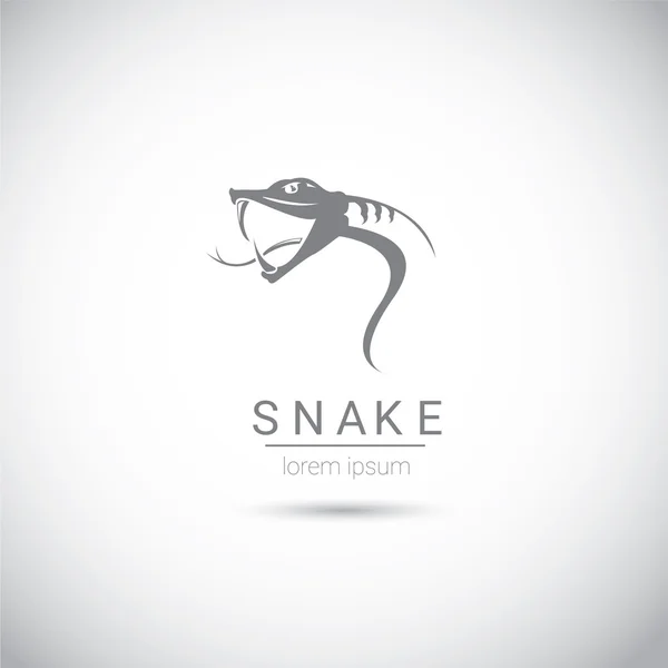Vector snake simple black logo design element. — Stock Vector