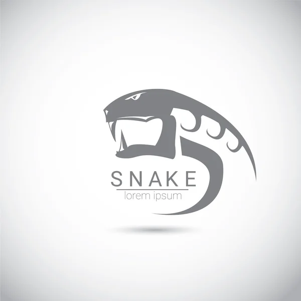 Vector serpiente simple logotipo negro elemento de diseño . — Archivo Imágenes Vectoriales