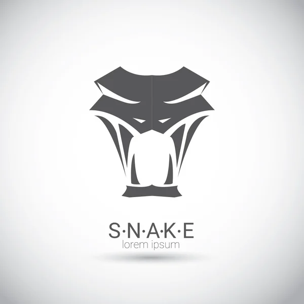 Vector serpiente simple logotipo negro elemento de diseño . — Vector de stock