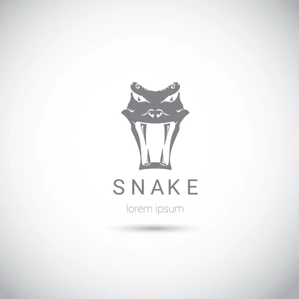 Vektör yılan basit siyah logo tasarım öğesi. — Stok Vektör