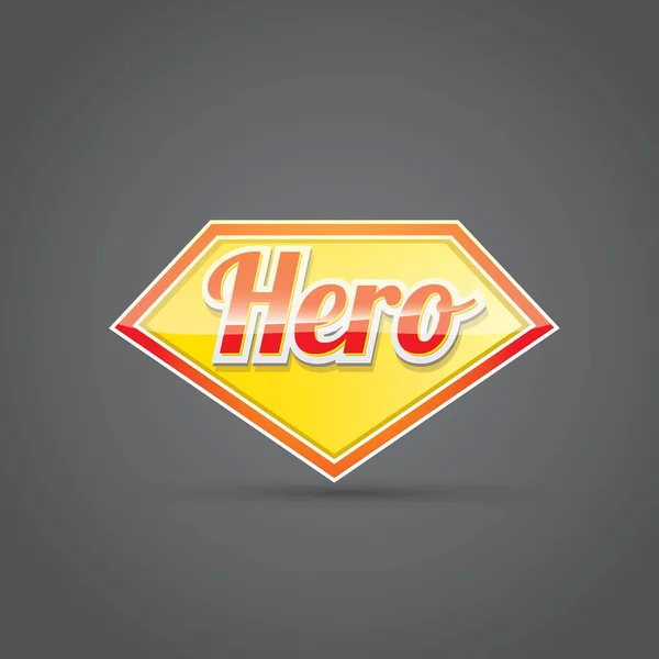 Etiqueta super herói ou sinal . — Vetor de Stock