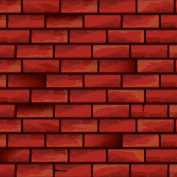 Alter roter Backstein Grunge Wall Vektor Hintergrund. — Stockvektor