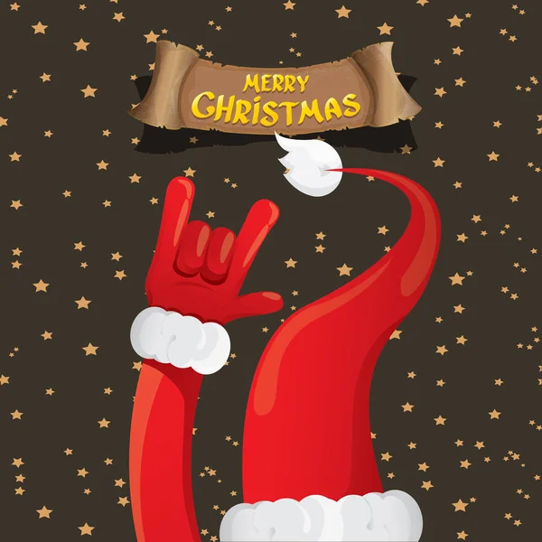 Tarjeta de felicitación Christmas Rock n roll . — Vector de stock