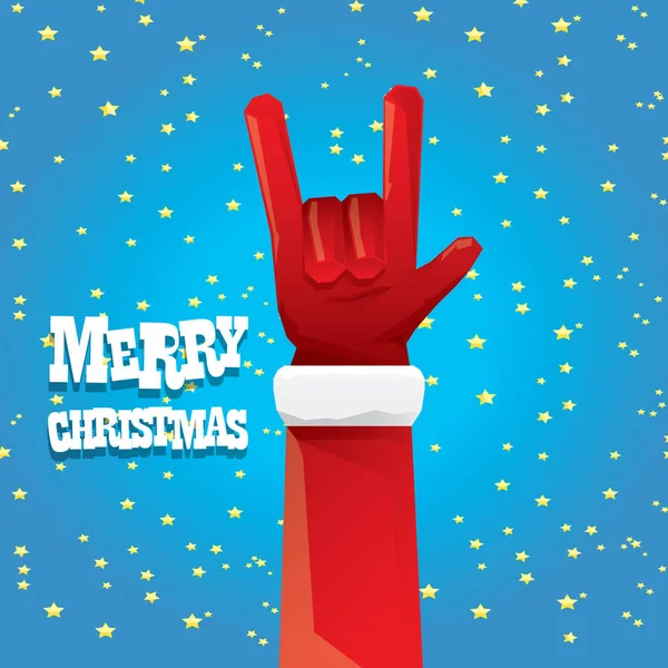 Christmas Rock n roll greeting card. — Stock Vector
