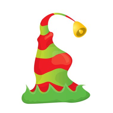 vector christmas elf hat.