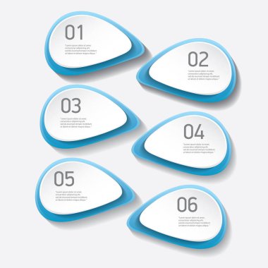 Mavi modern ilerleme kağıt afiş