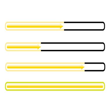 Turuncu preloaders ve ilerleme çubuklarını yükleme.