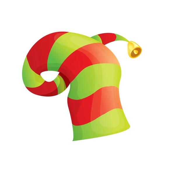 Bande dessinée dépouillée Noël vecteur elfe chapeau — Image vectorielle
