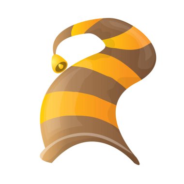 Funky soyulmuş karikatür Noel vektör elf şapka