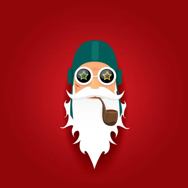 Vector rock n roll santa claus — Vector de stock