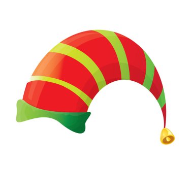 vector christmas elf hat.