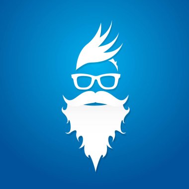 Noel hipster tebrik kartı