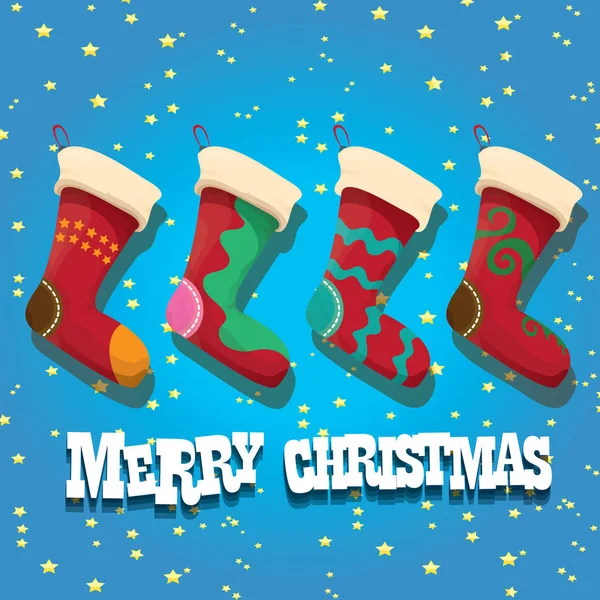 Vector cartoon schattig christmas stocking of sokken — Stockvector