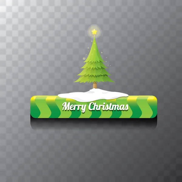 圣诞树圣诞矢量绿色按钮 — 图库矢量图片