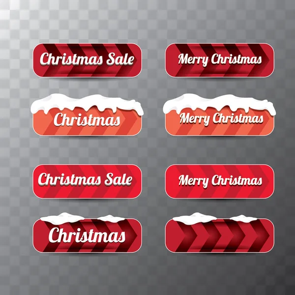 Conjunto de botões de Natal. botões web de inverno — Vetor de Stock
