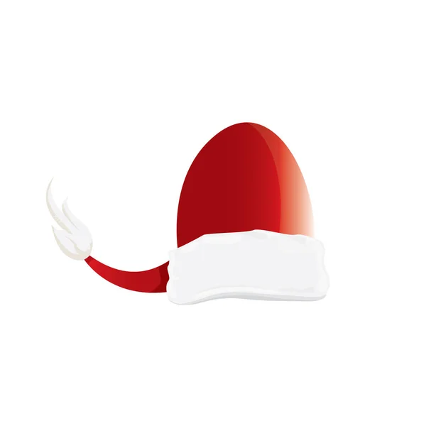 Vector röd santa hatt isolerad på vit bakgrund — Stock vektor