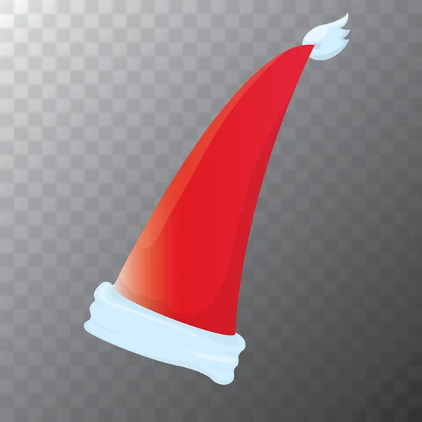 Vecteur dessin animé funky rouge Santa chapeau icône — Image vectorielle