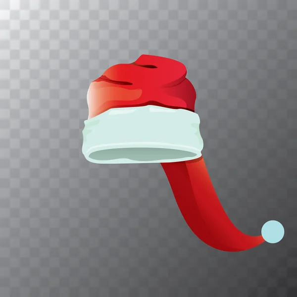 Vecteur dessin animé funky rouge Santa chapeau icône — Image vectorielle