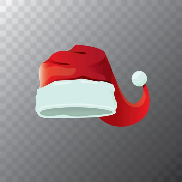 Vecteur dessin animé funky rouge Santa chapeau icône — Image vectorielle