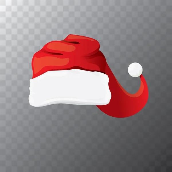 Vecteur dessin animé funky rouge Santa chapeau icône — Image vectorielle