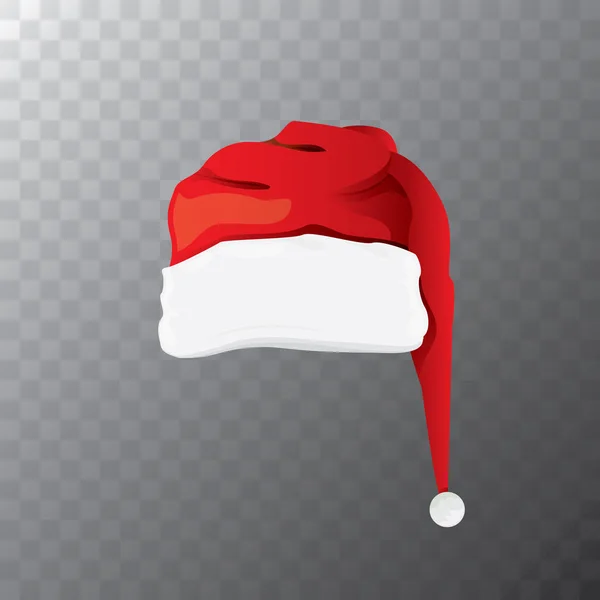 Vecteur dessin animé funky rouge Santa chapeau icône — Image vectorielle