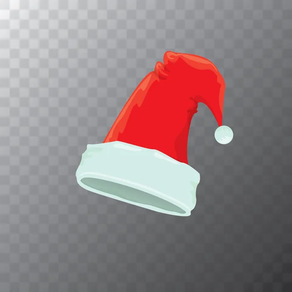 Vetor cartoon funky vermelho ícone chapéu de Santa — Vetor de Stock