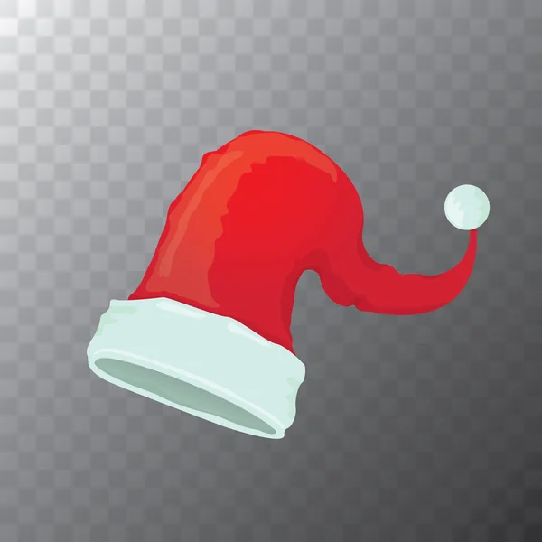 Vector cartoon funky red Santa hat icon — Stock Vector