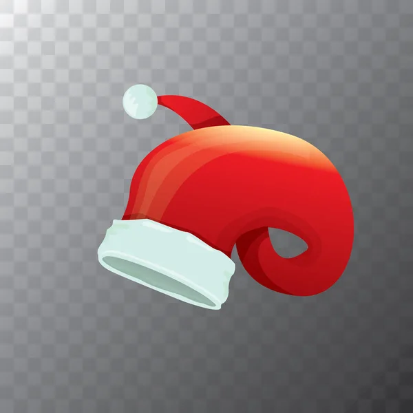 Vector de dibujos animados funky rojo Santa sombrero icono — Vector de stock