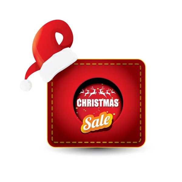 Vector Christmas sales tag or label — Stock Vector