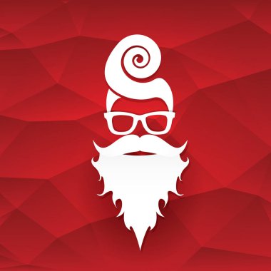 vektör Noel hipster Noel Baba tebrik kartı
