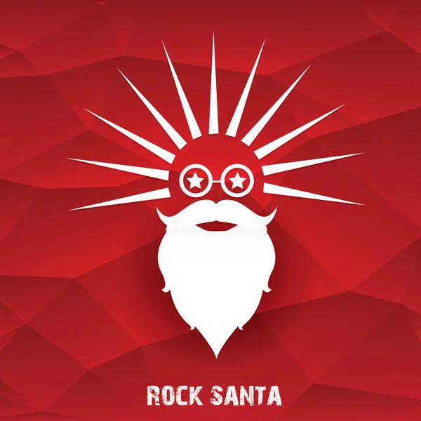 Вектор Різдвяний хіпстер Санта Клаус вітальна листівка — стоковий вектор