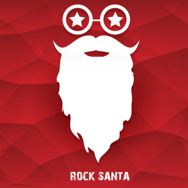 Vector Navidad hipster santa claus tarjeta de felicitación — Vector de stock