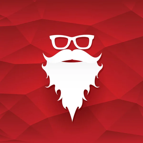 Vector Christmas hipster santa claus wenskaart — Stockvector