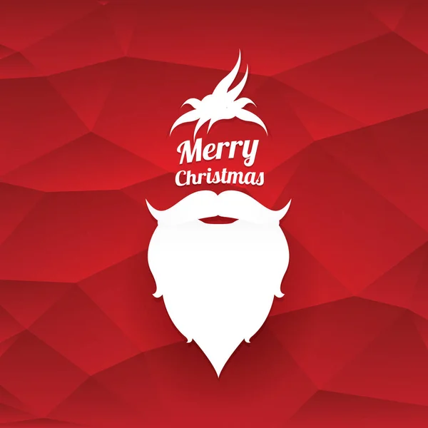 Vector Christmas hipster santa claus wenskaart — Stockvector