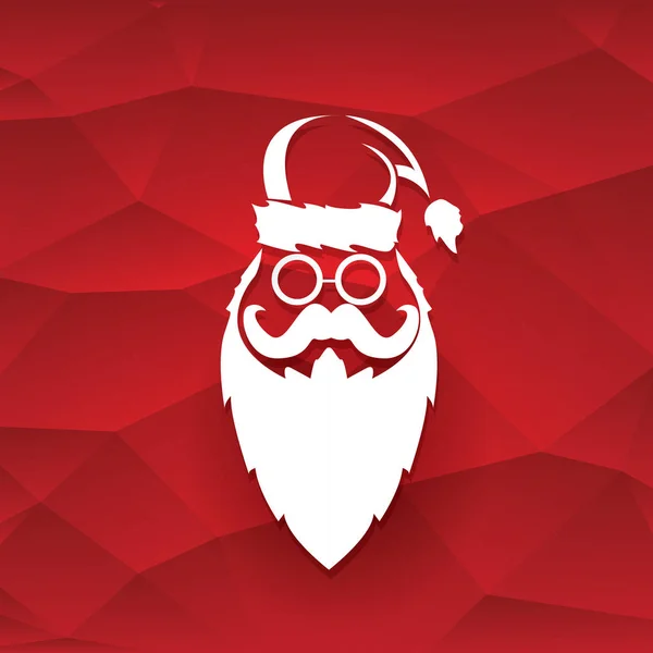 Vector Navidad hipster santa claus tarjeta de felicitación — Vector de stock